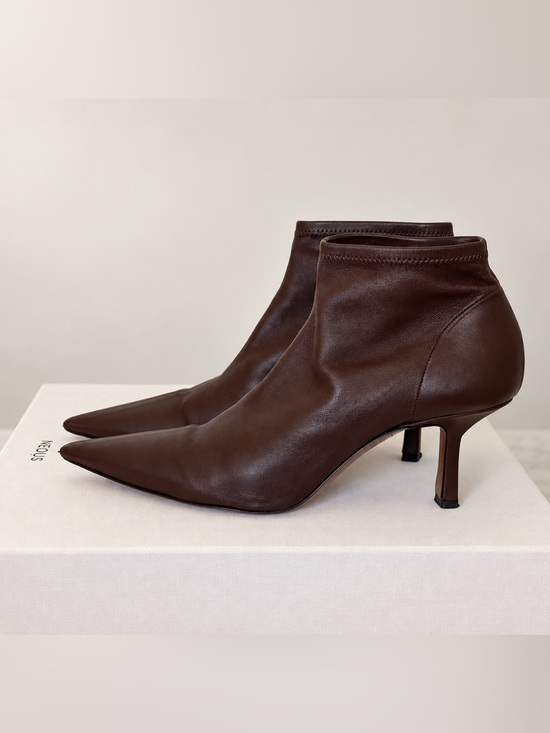 Neous Shoes - NEOUS Nosa Dark Chocolate Leather Ankle Boots EU 37